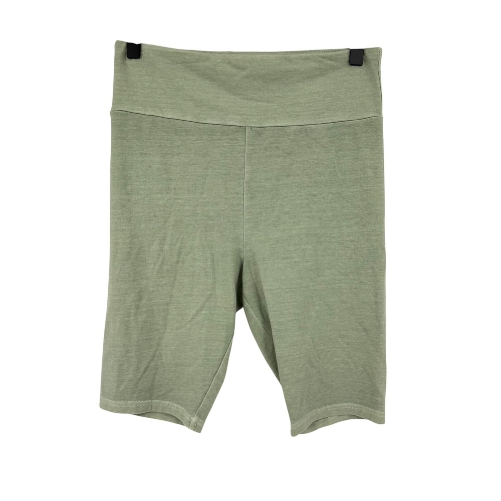 Wild Fable Biker Shorts Medium Green High Waisted Cotton Blend Cycle Gym Sports